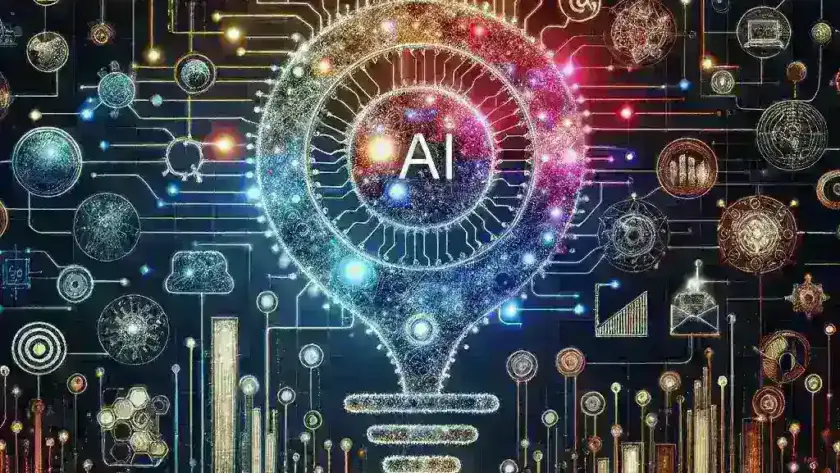 "AI technology streamlining social media content creation for digital marketing strategies, showcasing innovative tools and analytics for enhanced engagement."