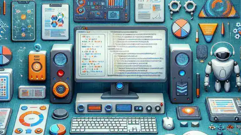 "Essential tools for automated test data management in modern software testing, featuring a visual overview of data management strategies and software interfaces."
