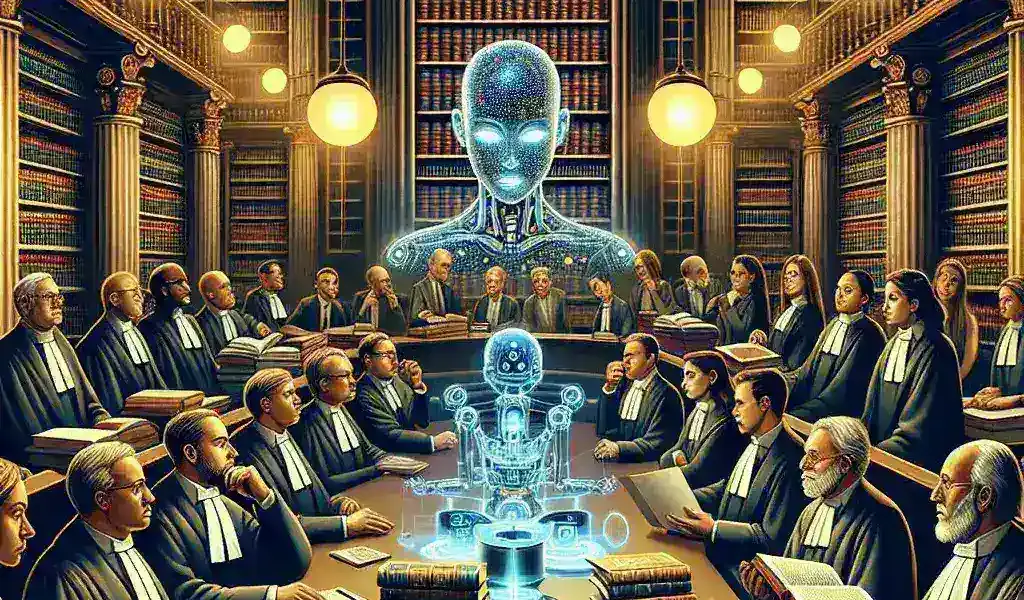 "Harvard scholars discussing the need for legal frameworks to regulate dangerous AI research and development, emphasizing the importance of ethical standards in technology."