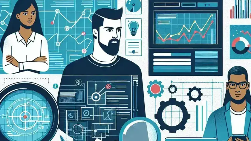 "Essential tools for automated test data management, featuring modern software interfaces and analytics dashboards for development teams, illustrating best practices in data handling and automation."