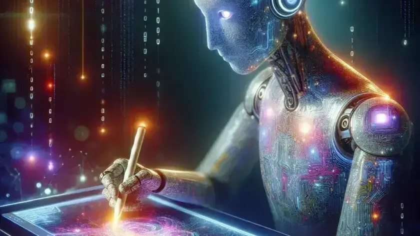 **Alt Text:** "AI-generated digital illustration showcasing a vibrant, futuristic cityscape, highlighting the impact of artificial intelligence on modern art creation."