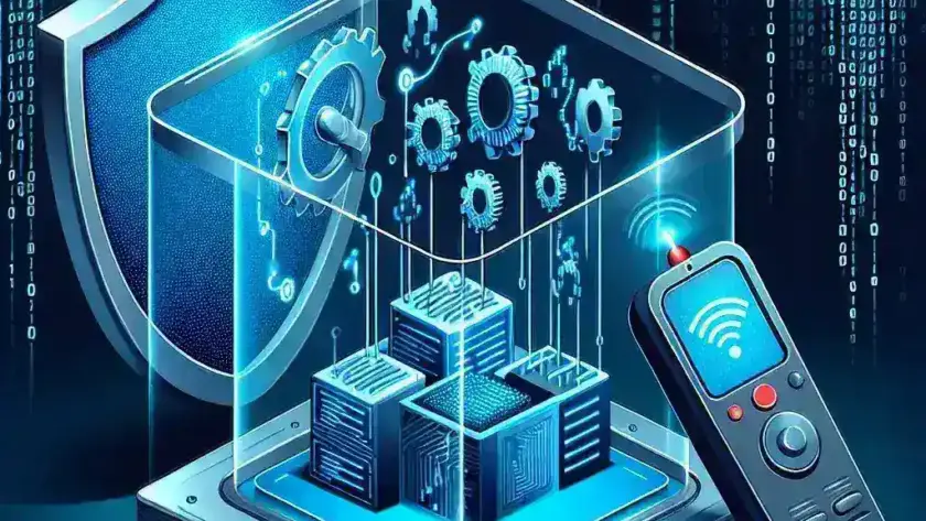 "Developer using remote code execution sandbox tools for secure software development, highlighting essential security solutions in modern programming."