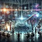 "Graphical representation of a Realtime Policy Decision Engine analyzing data and optimizing business operations through intelligent automation, illustrating its impact on workflow efficiency and decision-making processes."