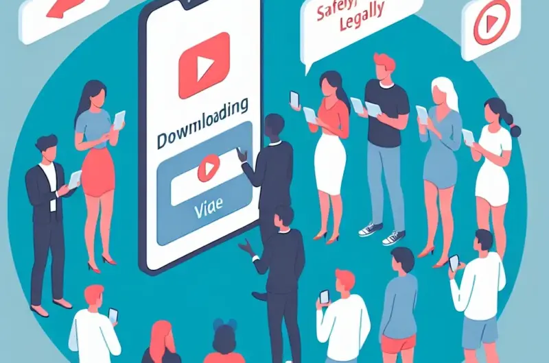 "User downloading TikTok video using a reliable video downloader software on a smartphone, illustrating safe and legal methods to save content from TikTok, featured in 'The Ultimate Guide to TikTok Video Downloaders'."