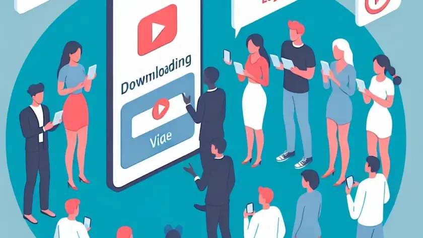 "User downloading TikTok video using a reliable video downloader software on a smartphone, illustrating safe and legal methods to save content from TikTok, featured in 'The Ultimate Guide to TikTok Video Downloaders'."