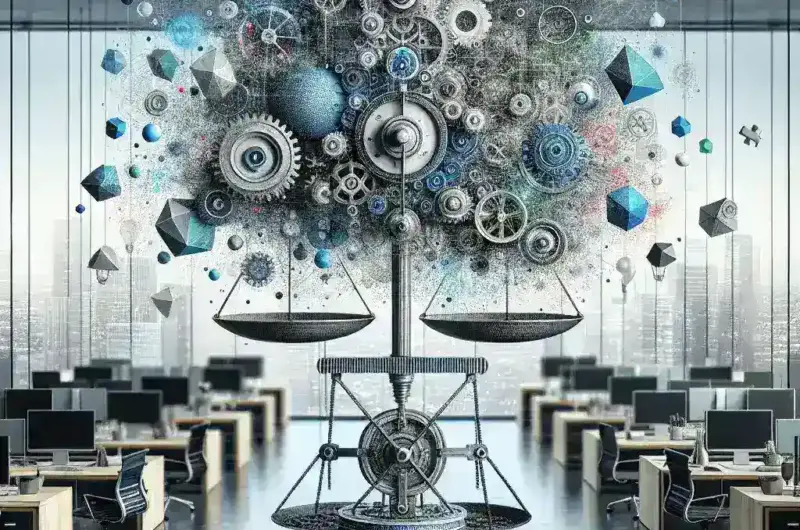 "Illustration of automated workload balancing systems in enterprise environments, showcasing efficient resource allocation and task management solutions for optimizing performance in businesses."